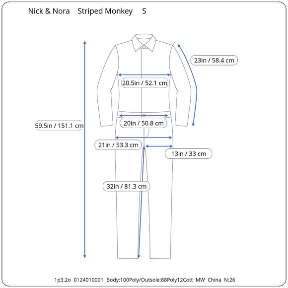 Nick & Nora Red Sock Monkey Pajamas Womens M Footie Unionsuit PJs Costume Stripe - Picture 8 of 8